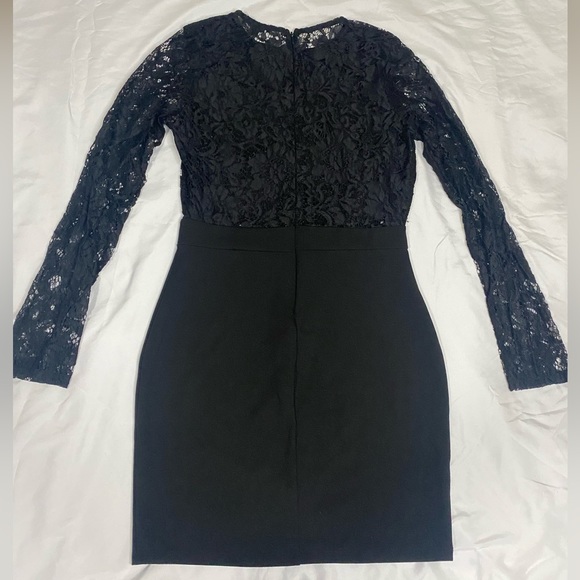 Black Lace top body con dress size M - Picture 4 of 6
